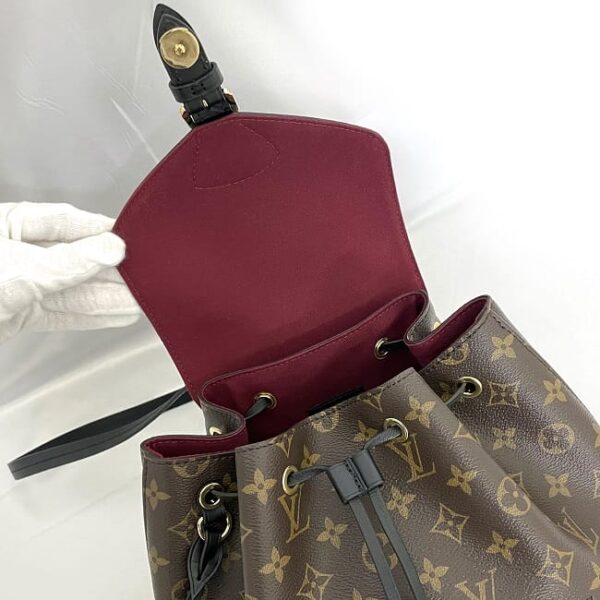 f 19538 8 Louis Vuitton Montsouris Backpack Monogram Canvas Brown Black