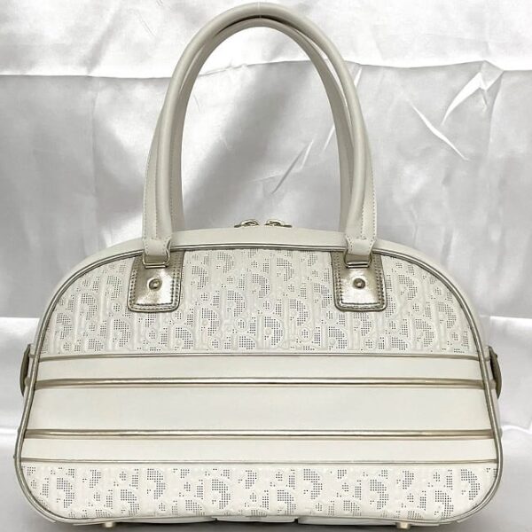 f 19882 4 Christian Dior Vibe 2way Bag Leather White