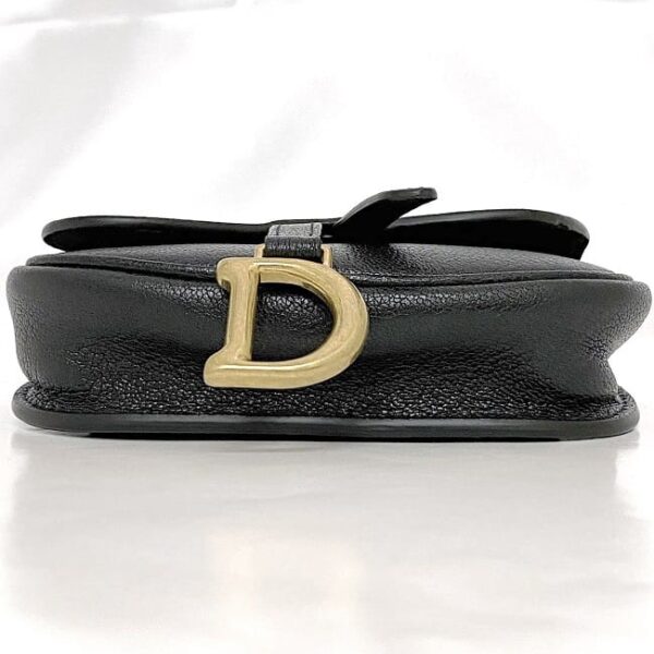 f 20337 4 Christian Dior Mini Pouch Saddle Leather Black