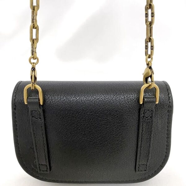 f 20337 8 Christian Dior Mini Pouch Saddle Leather Black