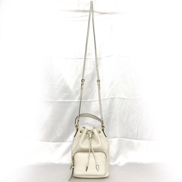 f 20366 2 Prada Drawstring 2way Bag Leather White