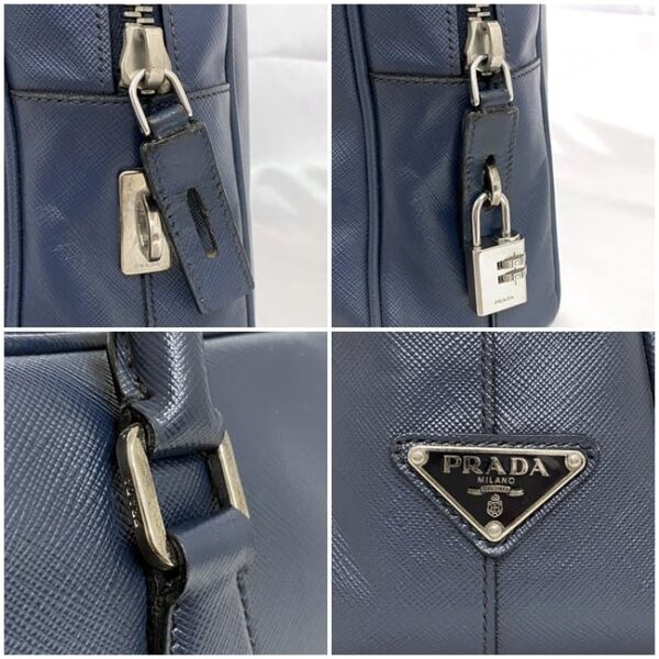 f 20498 8 Prada Business Bag Saffiano Leather Navy