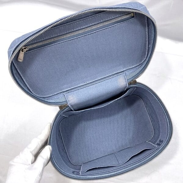 f 20528 5 Christian Dior Vanity Handbag Canvas Blue