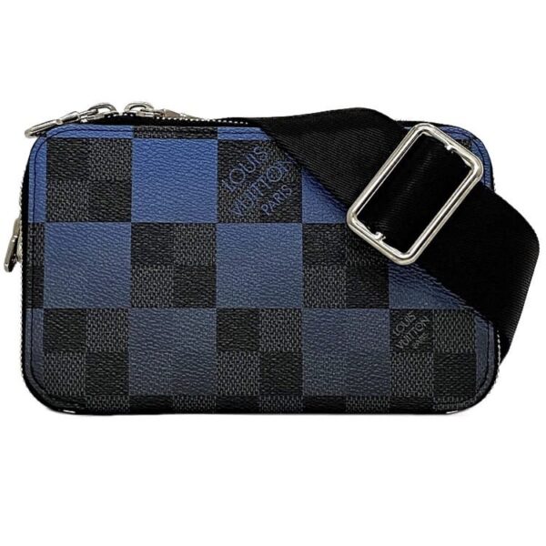 f 20684 1 Louis Vuitton Alpha Wearable Wallet Damier Canvas Blue Black