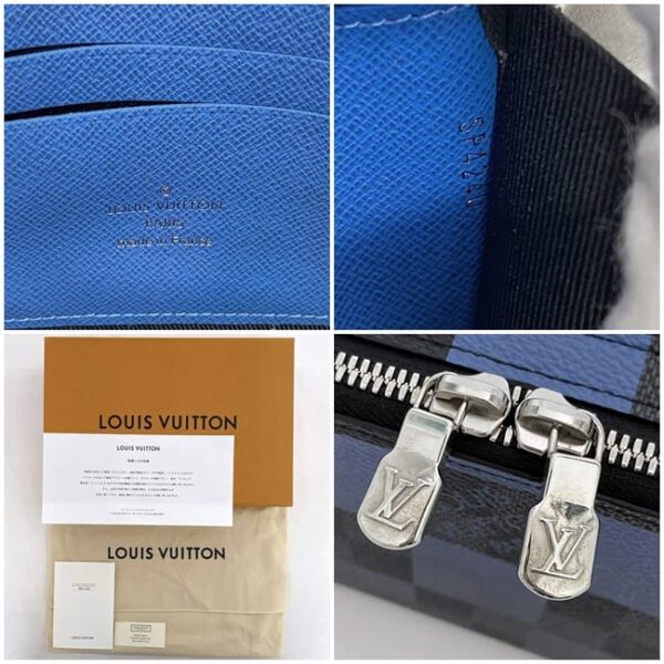 f 20684 10 Louis Vuitton Alpha Wearable Wallet Damier Canvas Blue Black