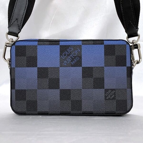 f 20684 4 Louis Vuitton Alpha Wearable Wallet Damier Canvas Blue Black