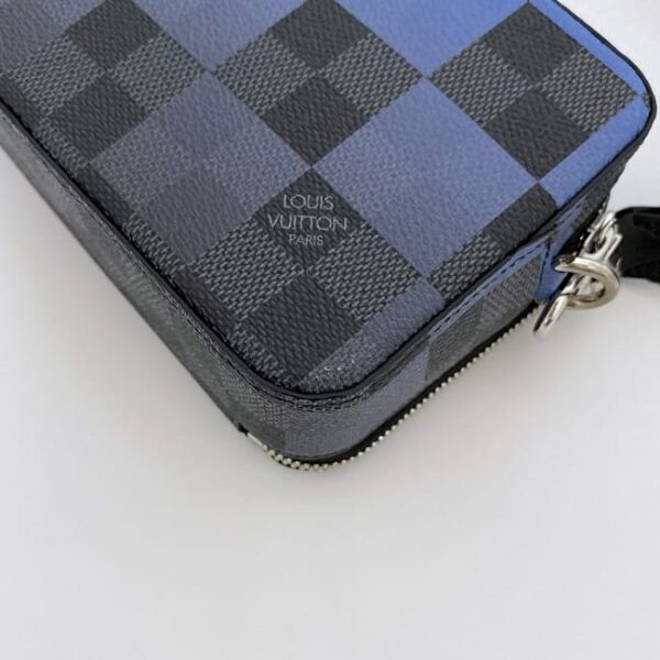 f 20684 6 Louis Vuitton Alpha Wearable Wallet Damier Canvas Blue Black