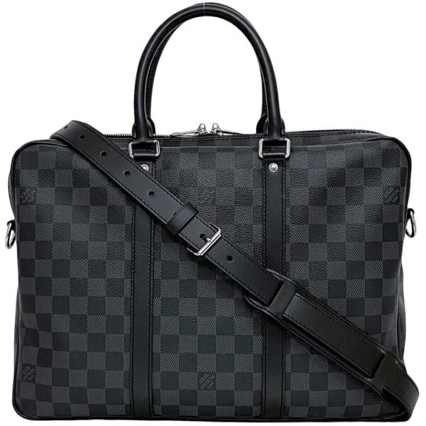 f 20830 1 Louis Vuitton PDV PM Briefcase Damier Canvas Black Gray