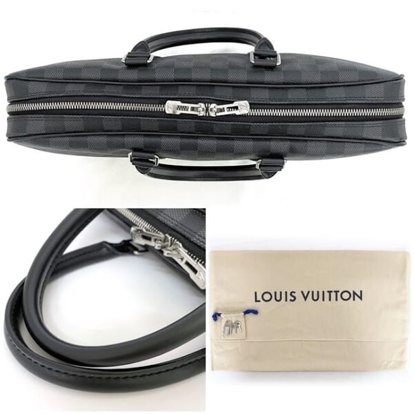 f 20830 10 Louis Vuitton PDV PM Briefcase Damier Canvas Black Gray