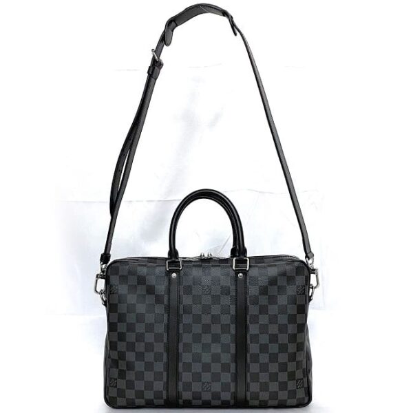 f 20830 2 Louis Vuitton PDV PM Briefcase Damier Canvas Black Gray