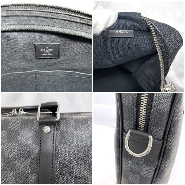 f 20830 9 Louis Vuitton PDV PM Briefcase Damier Canvas Black Gray