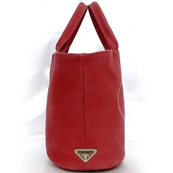 f 20892 3 Prada 2way Bag Canvas Leather Red