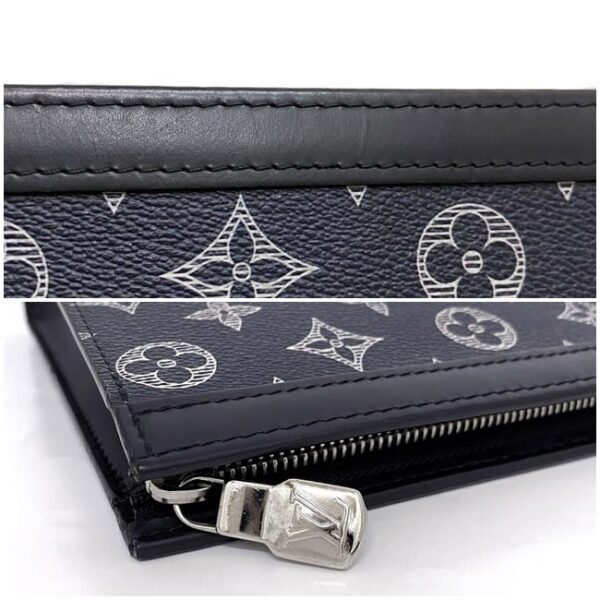 f 21124 10 Louis Vuitton Pochette Voyage Clutch Bag Monogram Canvas Navy