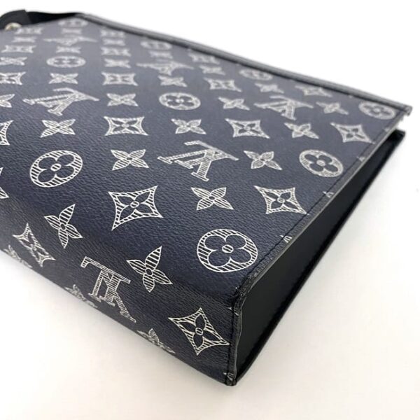 f 21124 5 Louis Vuitton Pochette Voyage Clutch Bag Monogram Canvas Navy