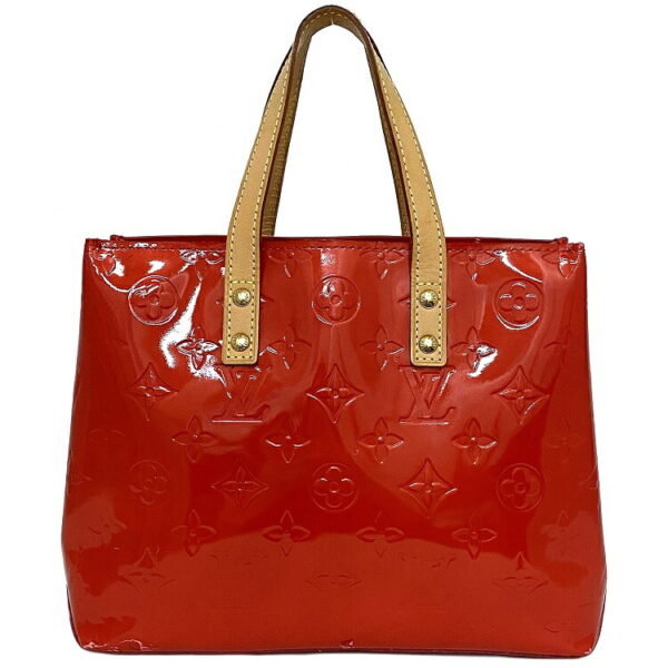 f13246 1 Louis Vuitton Lead PM Mini Tote Bag Patent Leather Red