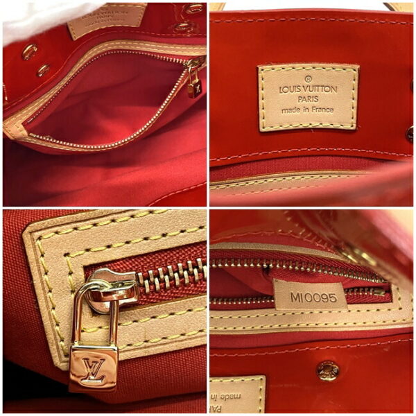 f13246 10 Louis Vuitton Lead PM Mini Tote Bag Patent Leather Red