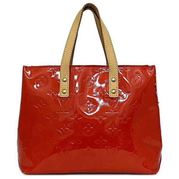 f13246 2 Louis Vuitton Lead PM Mini Tote Bag Patent Leather Red