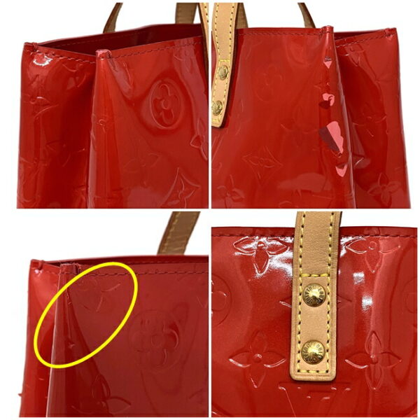 f13246 5 Louis Vuitton Lead PM Mini Tote Bag Patent Leather Red