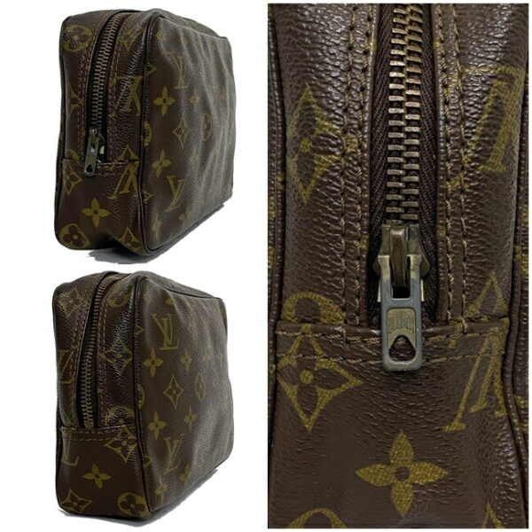 f13976 2 Louis Vuitton True Toilet Pouch Monogram Canvas Brown