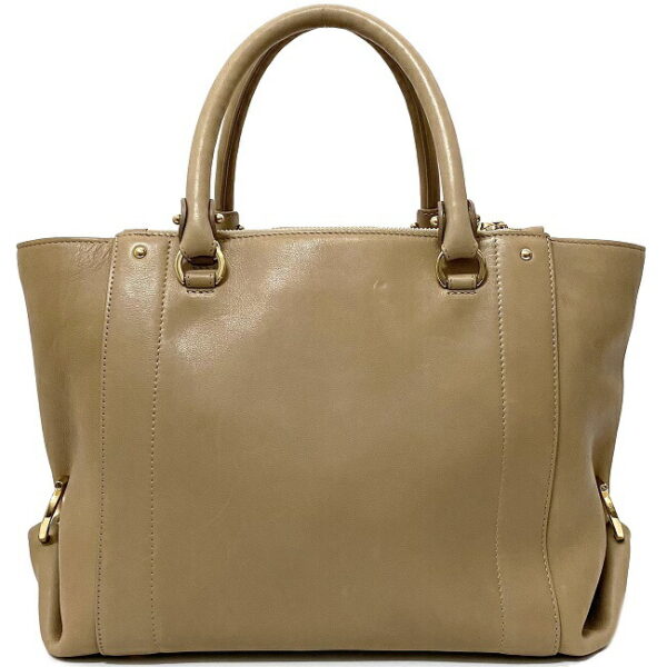 f15343 3 Salvatore Ferragamo 2way Bag Leather Beige