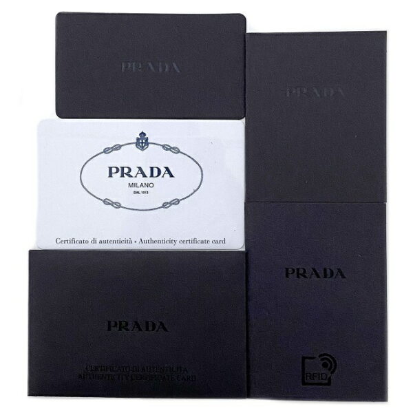 f15442 9 Prada Clutch Bag Nylon Leather Black