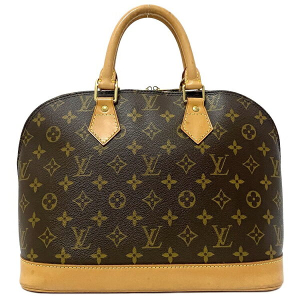 f15660 1 Louis Vuitton Alma Handbag Monogram Canvas Brown Beige