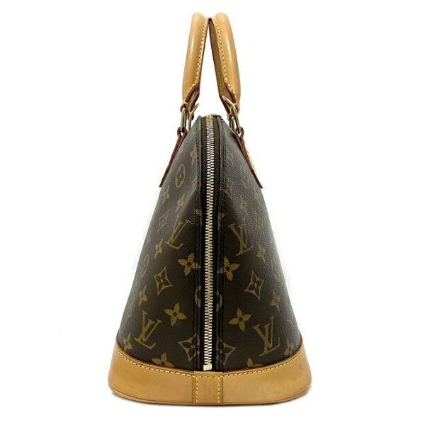 f15660 2 Louis Vuitton Alma Handbag Monogram Canvas Brown Beige