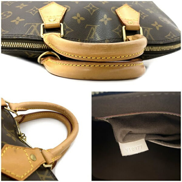 f15660 9 Louis Vuitton Alma Handbag Monogram Canvas Brown Beige