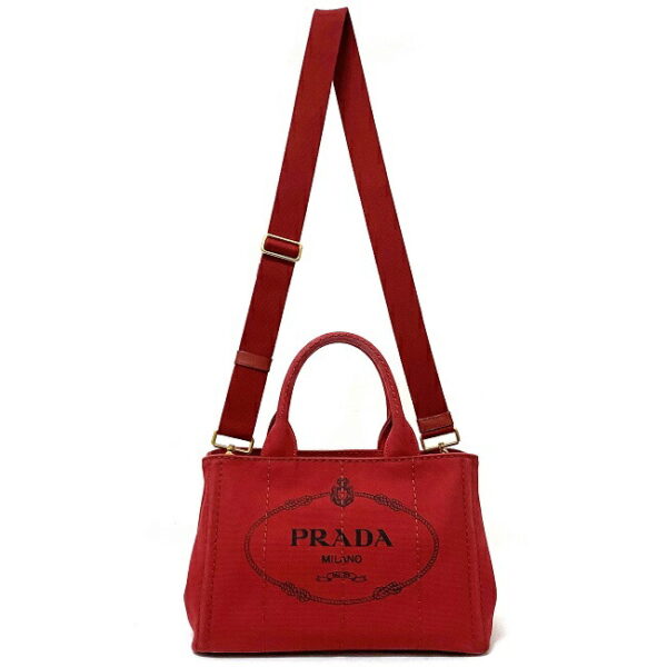 f16014 4 Prada 2way Bag Canvas Red