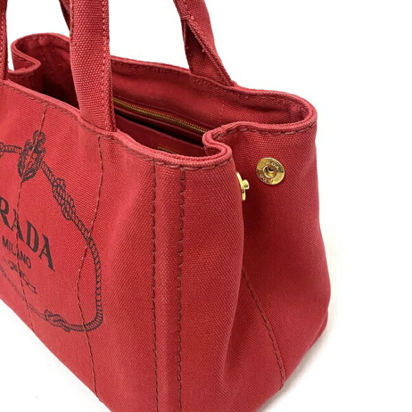 f16014 7 Prada 2way Bag Canvas Red