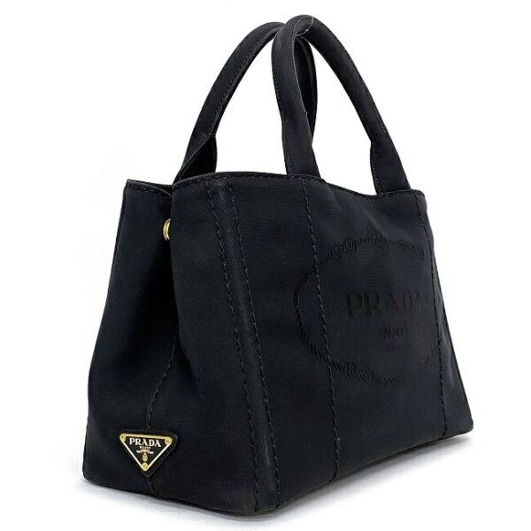 f16021 2 Prada 2way Bag Canvas Black