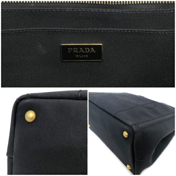 f16021 7 Prada 2way Bag Canvas Black