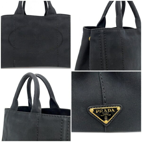 f16021 8 Prada 2way Bag Canvas Black