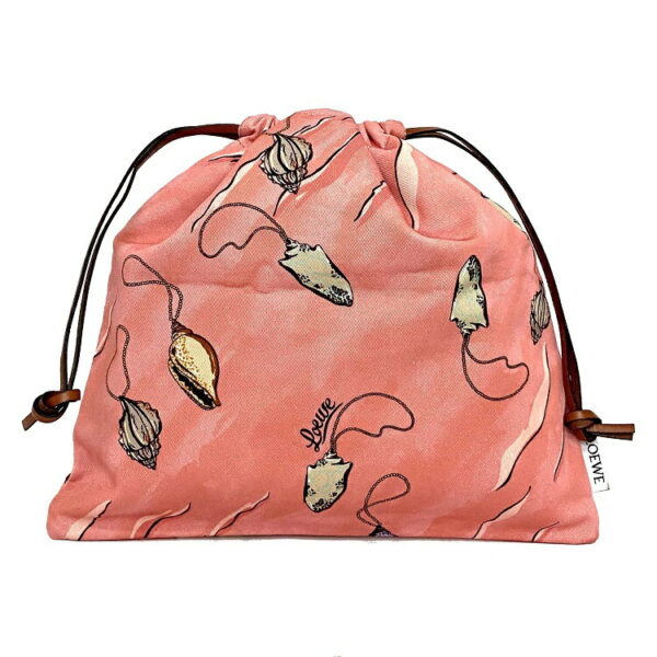 f16235 1 Loewe Drawstring Pouch Canvas Pink