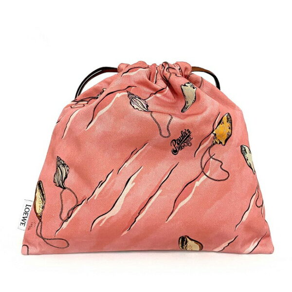 f16235 2 Loewe Drawstring Pouch Canvas Pink