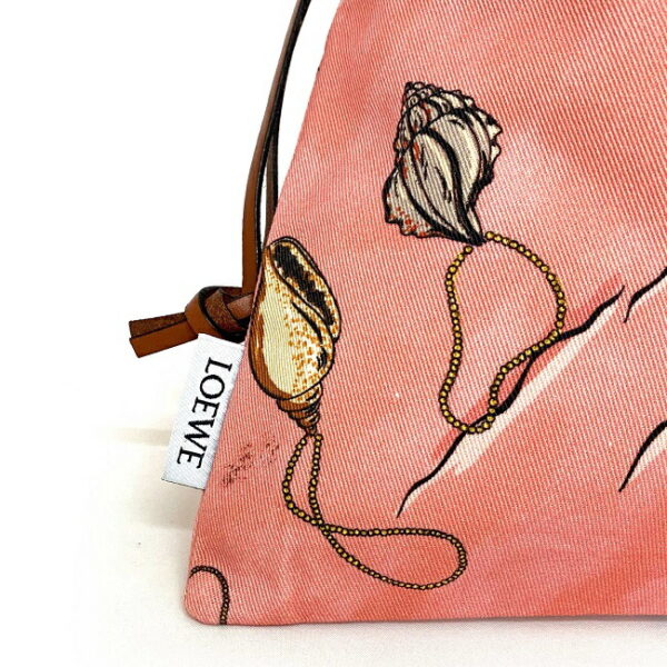 f16235 6 Loewe Drawstring Pouch Canvas Pink