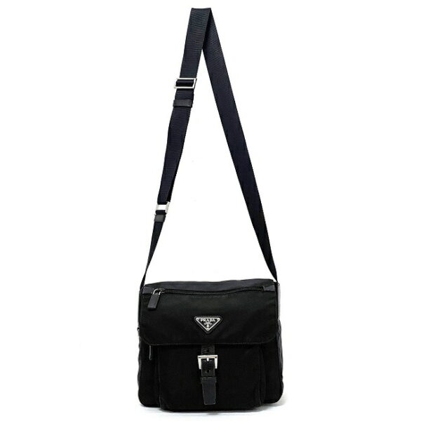 f16242 4 Prada Shoulder Bag Nylon Leather Black