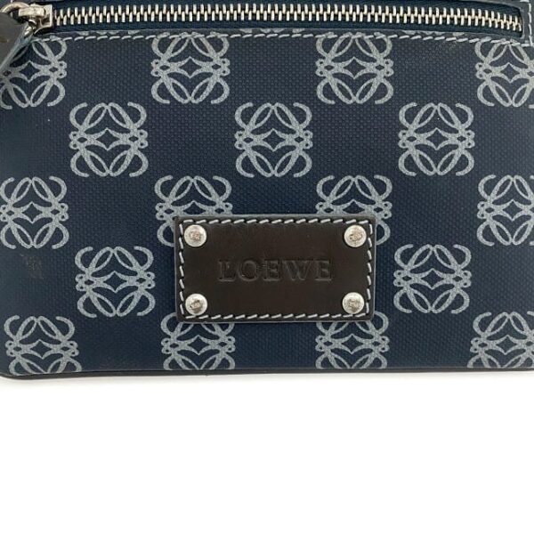 f16351 6 Loewe Pouch Leather Blue Blue