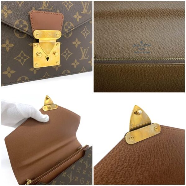 f16451 9 Louis Vuitton Concorde Handbag Monogram Canvas Brown