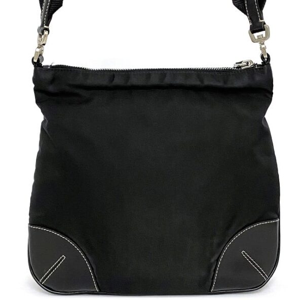 f16461 4 Prada Shoulder Bag Nylon Leather Black