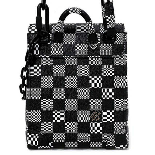 f16484 3 Louis Vuitton Steamer XS Shoulder Bag Damier Canvas Black White