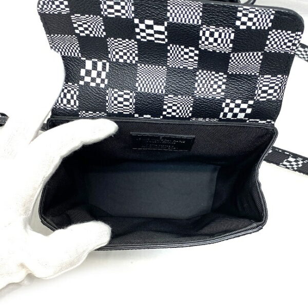 f16484 8 Louis Vuitton Steamer XS Shoulder Bag Damier Canvas Black White