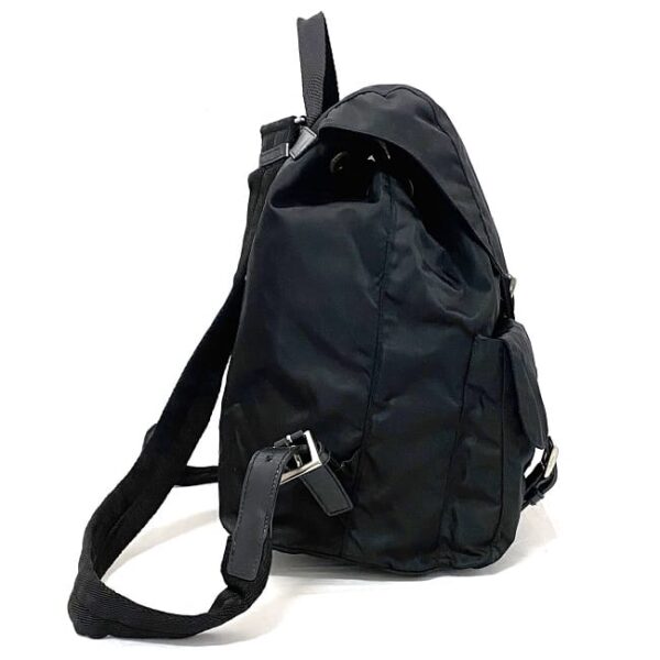 f16869 2 Prada Backpack Nylon Leather Black