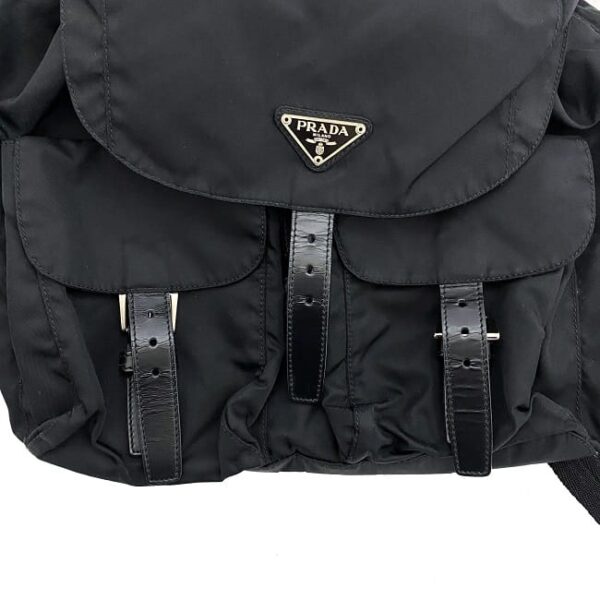 f16869 8 Prada Backpack Nylon Leather Black