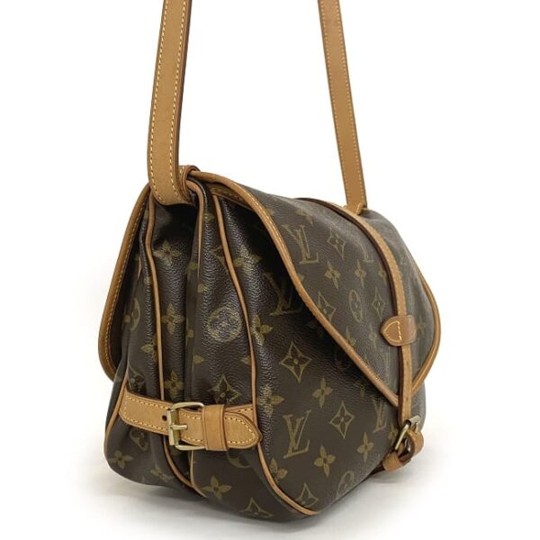 f17014 3 Louis Vuitton Saumur Crossbody Bag Monogram Canvas Brown Beige