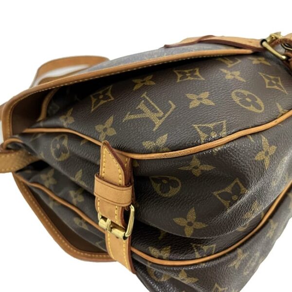 f17014 7 Louis Vuitton Saumur Crossbody Bag Monogram Canvas Brown Beige