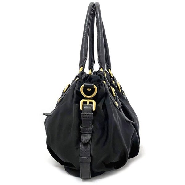 f17234 3 Prada 2way Bag Nylon Leather Black