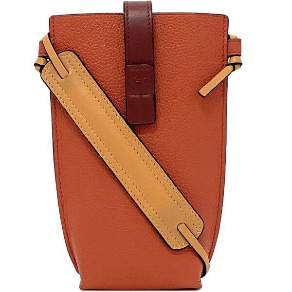 f17427 1 Loewe Shoulder Bag Leather Orange