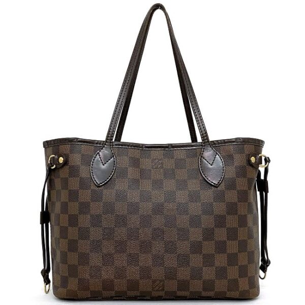 f17716 3 Louis Vuitton Neverfull PM Tote Bag Damier Canvas Brown