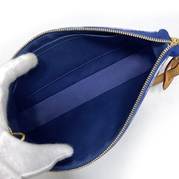 f17974 8 Louis Vuitton Pochette Accessoire Patent Leather Blue